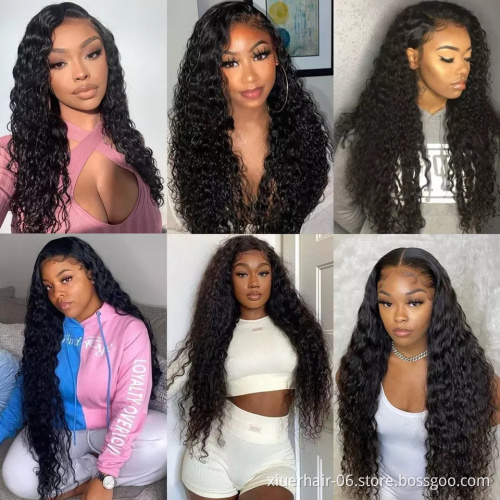 180% Hair Density 13*6 Hd Lace Front 13X6 Loose Deep Wave Wig Brazilian Human Hair 13*4 Deep Wave Lace Frontal Wig